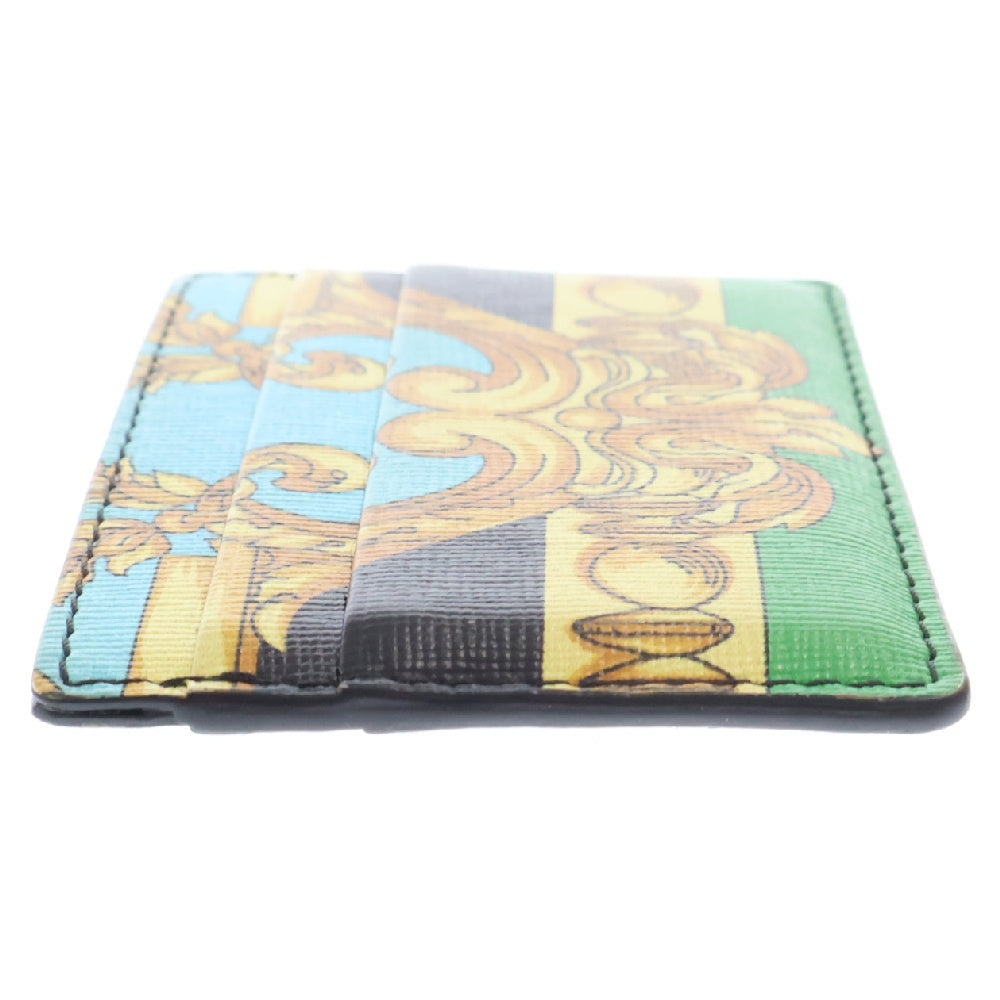 VERSACE(ヴェルサーチ) 総柄 レザー カードケース マルチカラー