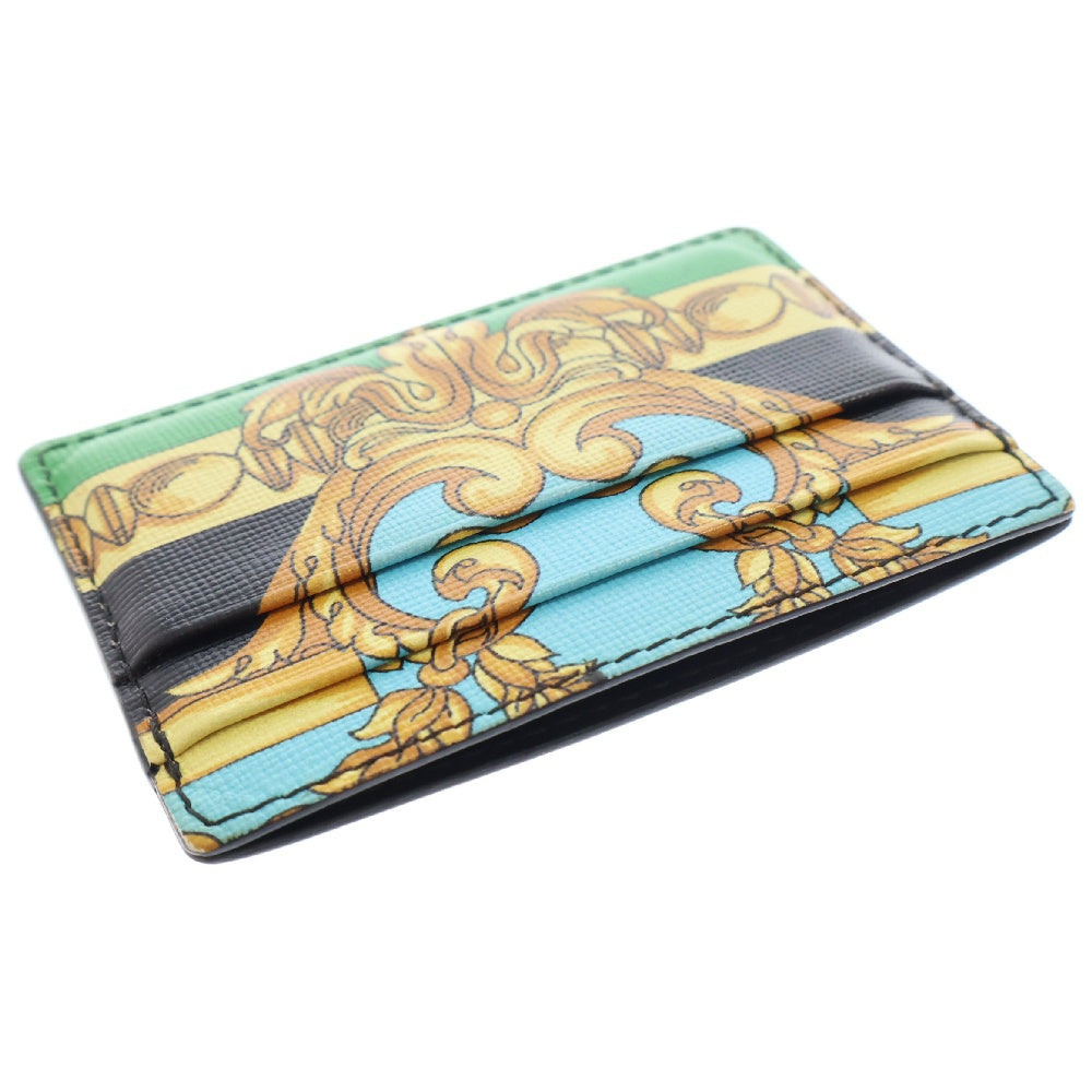 VERSACE(ヴェルサーチ) 総柄 レザー カードケース マルチカラー