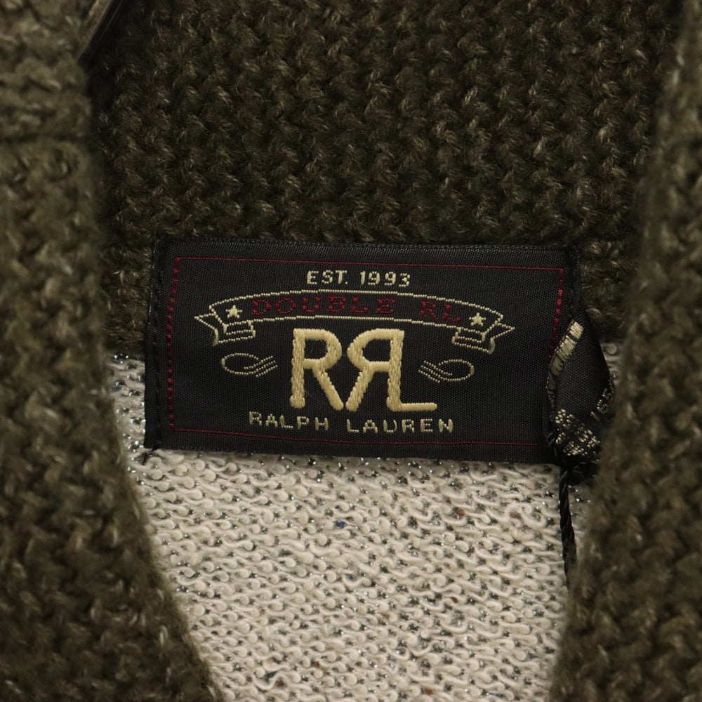 RRL(ダブルアールエル) ドネガル ショールカラー スウエットカーディガン カーキ 782710555001