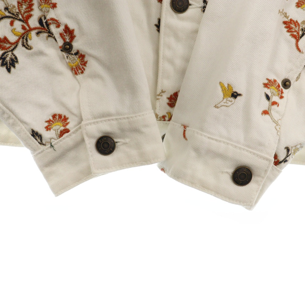 KITH(キス) Ellis Denim Jacket エリス フローラル総柄デニムジャケット ホワイト