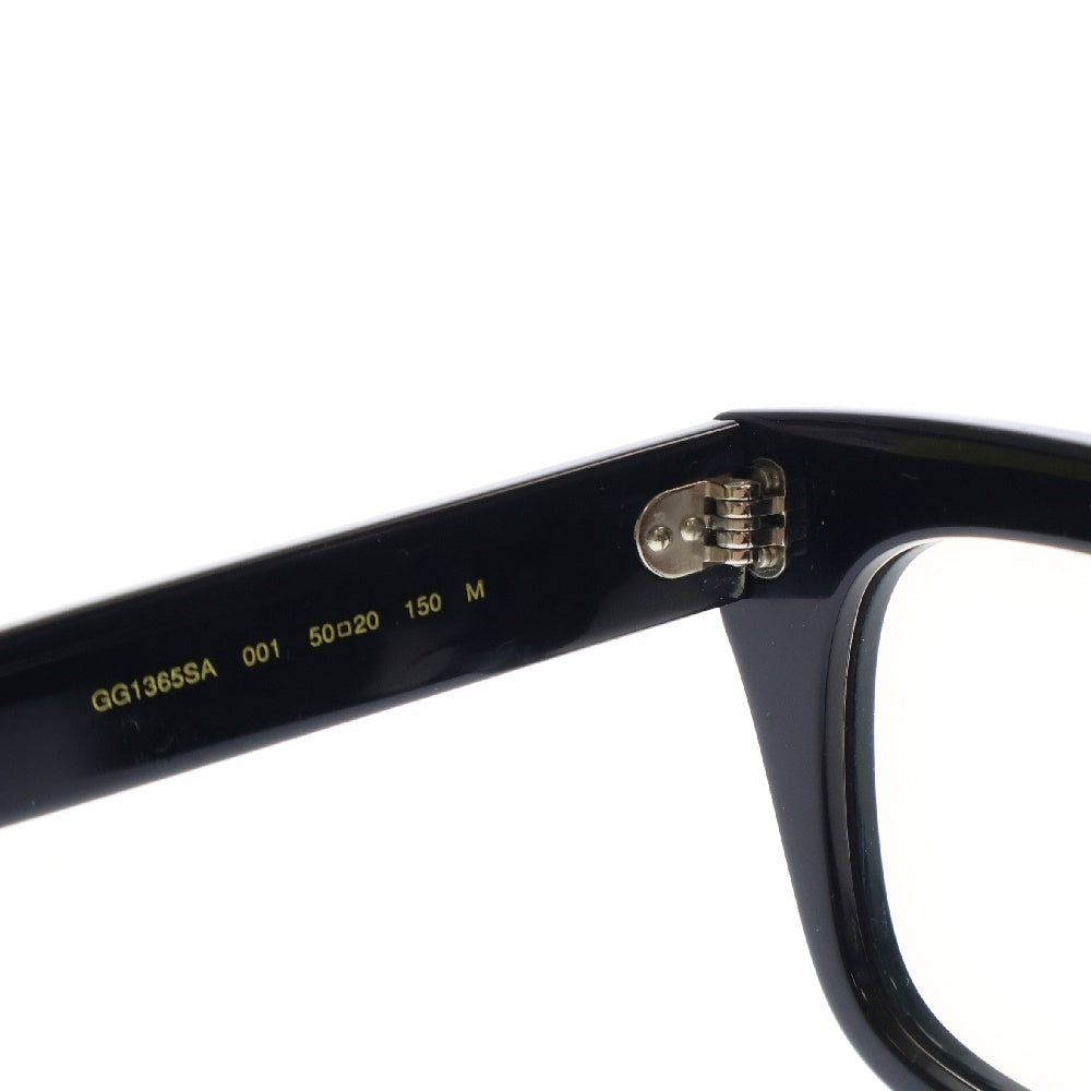 GUCCI(グッチ) スクエアブラックフレーム クリアレンズ メガネ サングラス GG1365SA ※度入り