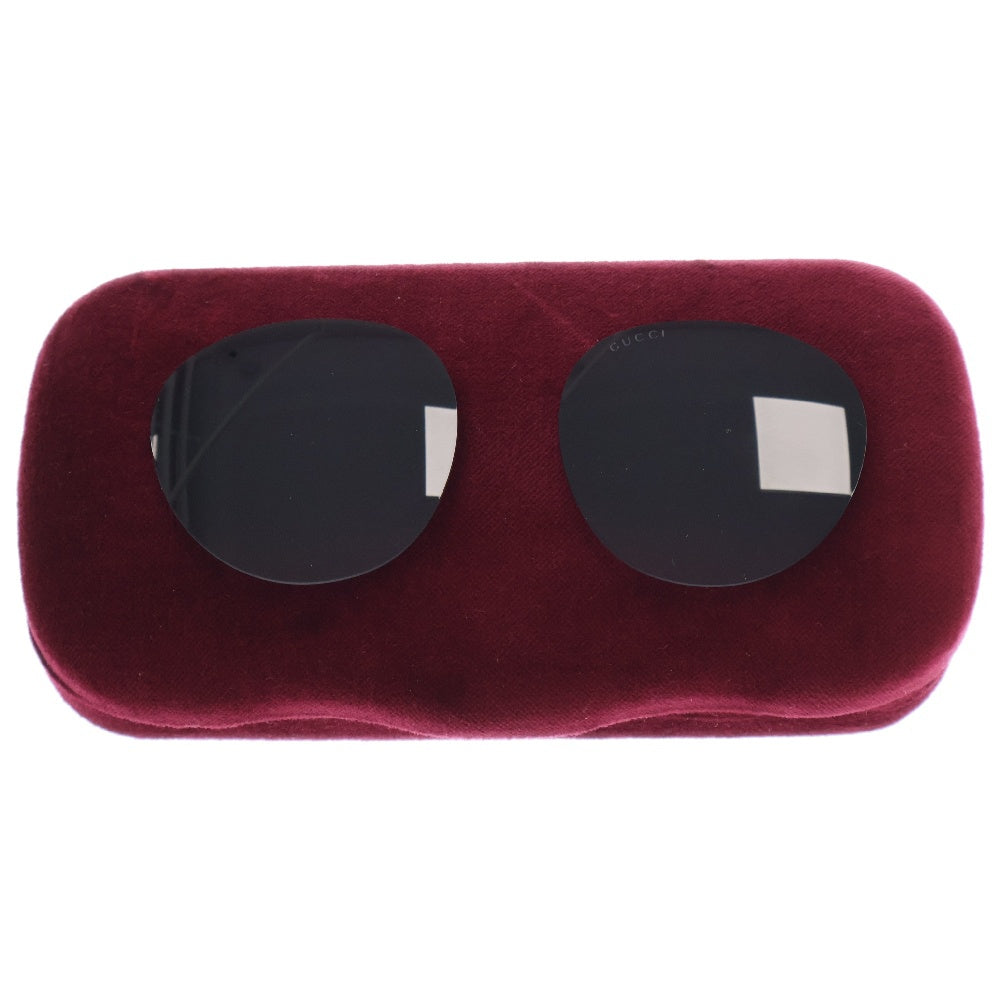 GUCCI(グッチ) ウェリントン サイドロゴ入り ブラックレンズ サングラス ブラック/レッド/グリーン GG0058SK ※度入り