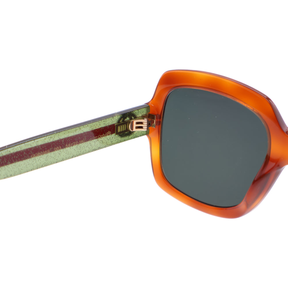 GUCCI(グッチ) サイドGGロゴ入り ラウンド スクエア型 カラーフレーム レディース サングラス マルチカラー GG0036S ※度入り