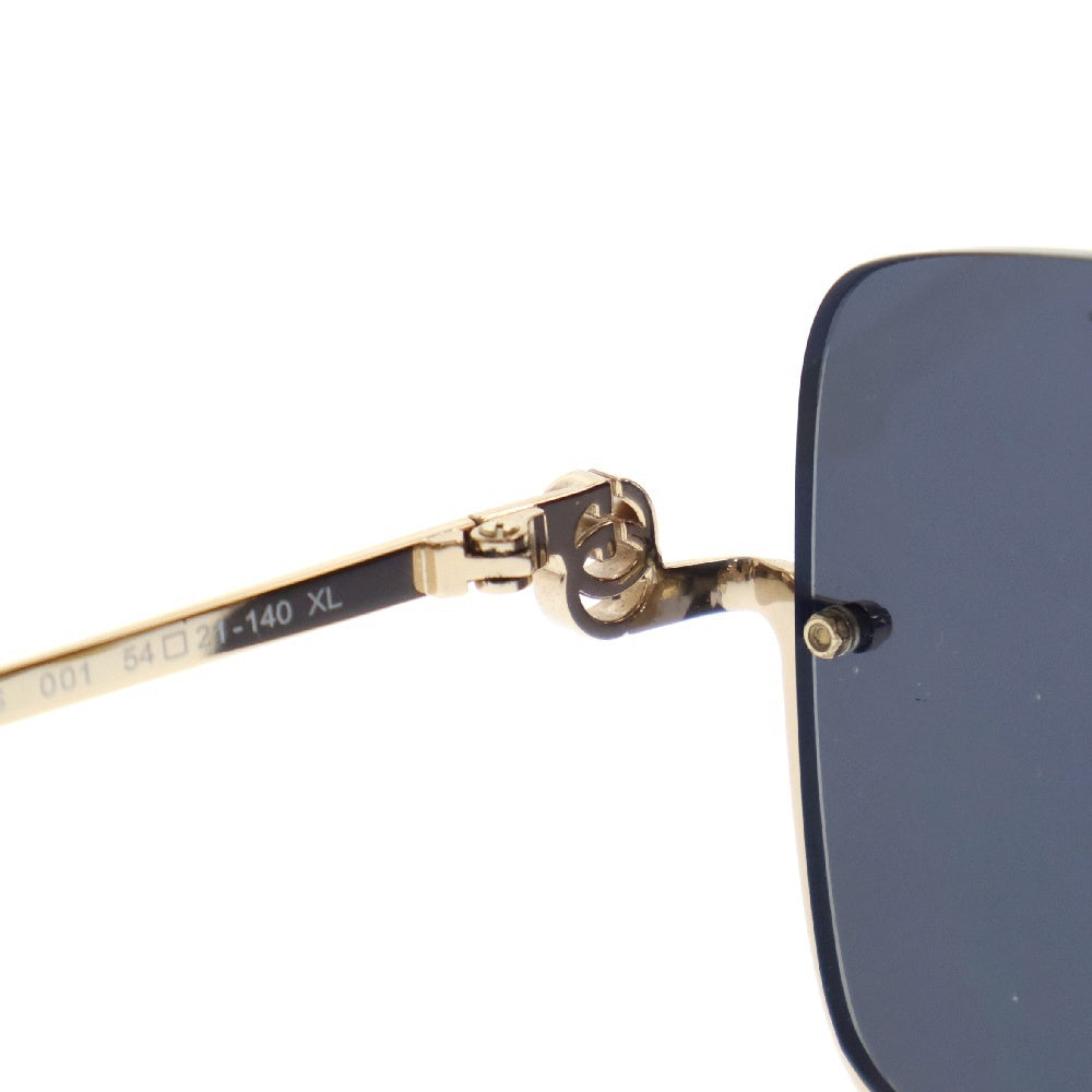 GUCCI(グッチ) ハーフリム メタルフレーム ブラックレンズ サングラス GG1279S ※度入り