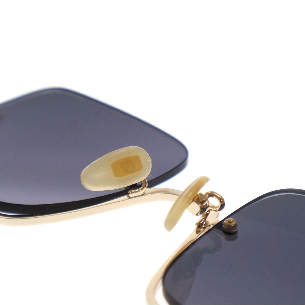 GUCCI(グッチ) ハーフリム メタルフレーム ブラックレンズ サングラス GG1279S ※度入り