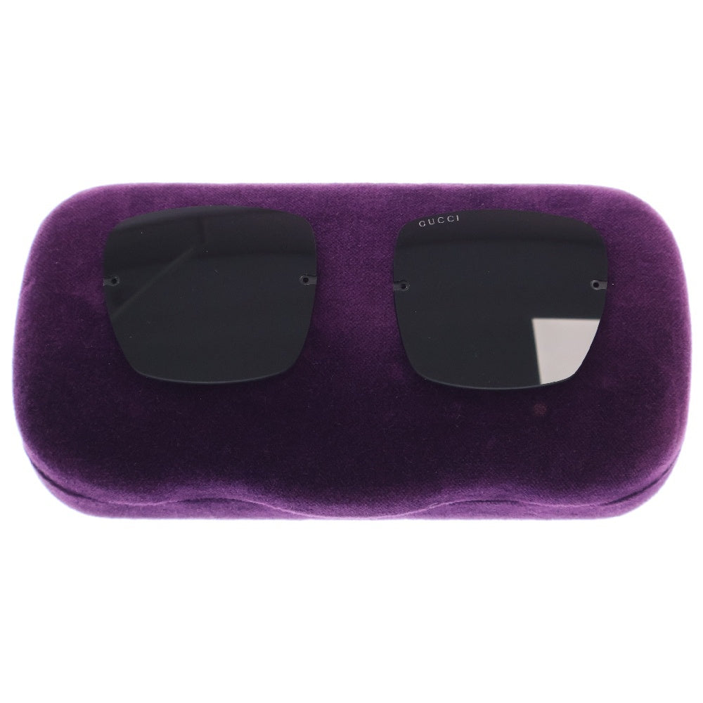 GUCCI(グッチ) ハーフリム メタルフレーム ブラックレンズ サングラス GG1279S ※度入り