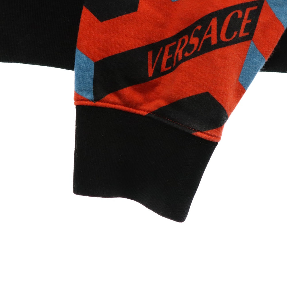 VERSACE(ヴェルサーチ) グラフィック プリント ボンバージャケット ジップアップブルゾン オレンジ