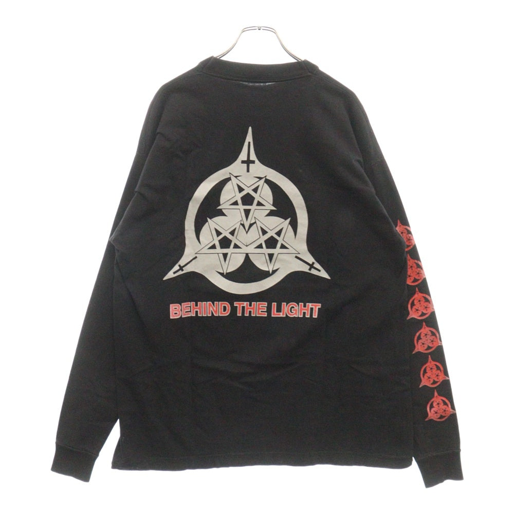 VINTAGE(ヴィンテージ) 90s DEICIDE BEHIND THE LIGHT LS TEE ディーサイド バンド 袖プリント長袖Tシャツ 長袖カットソー ブラック
