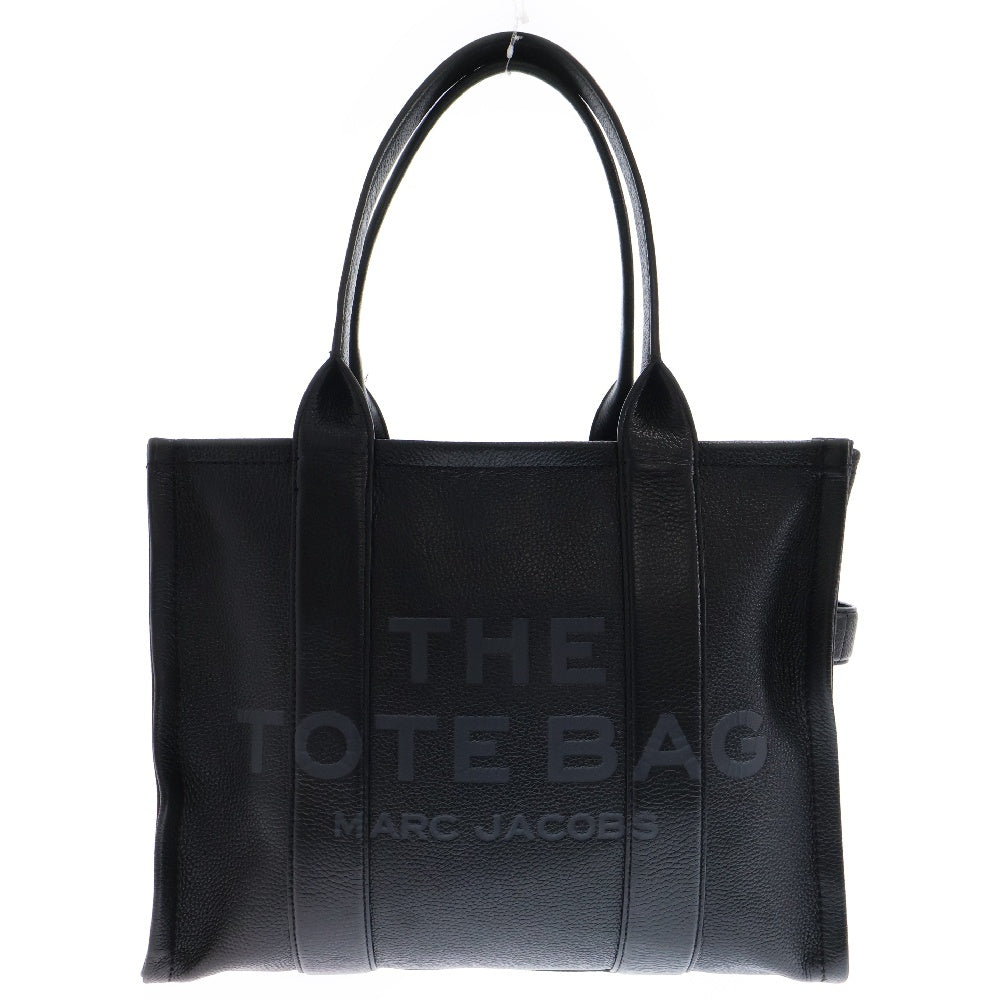 MARC JACOBS(マークジェイコブス) THE TOTE BAG ロゴプリント レザー トートバッグ ブラック H020L01FA21