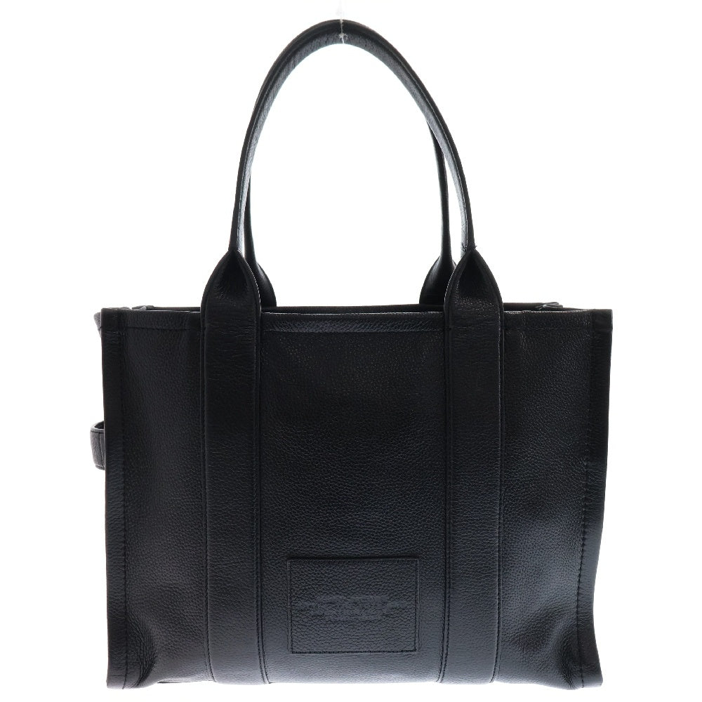 MARC JACOBS(マークジェイコブス) THE TOTE BAG ロゴプリント レザー トートバッグ ブラック H020L01FA21