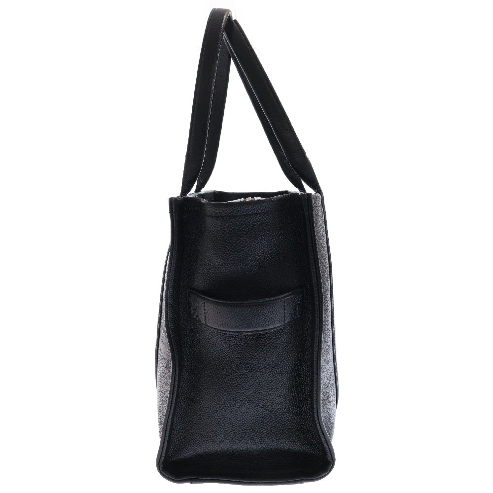 MARC JACOBS(マークジェイコブス) THE TOTE BAG ロゴプリント レザー トートバッグ ブラック H020L01FA21