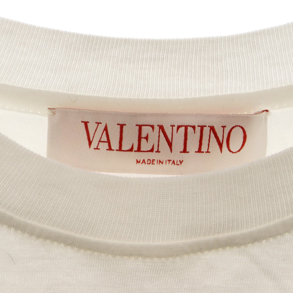 VALENTINO(ヴァレンチノ) 22SS スパンコールロゴ半袖Tシャツ ホワイト レディース 2B3MG20V7T7