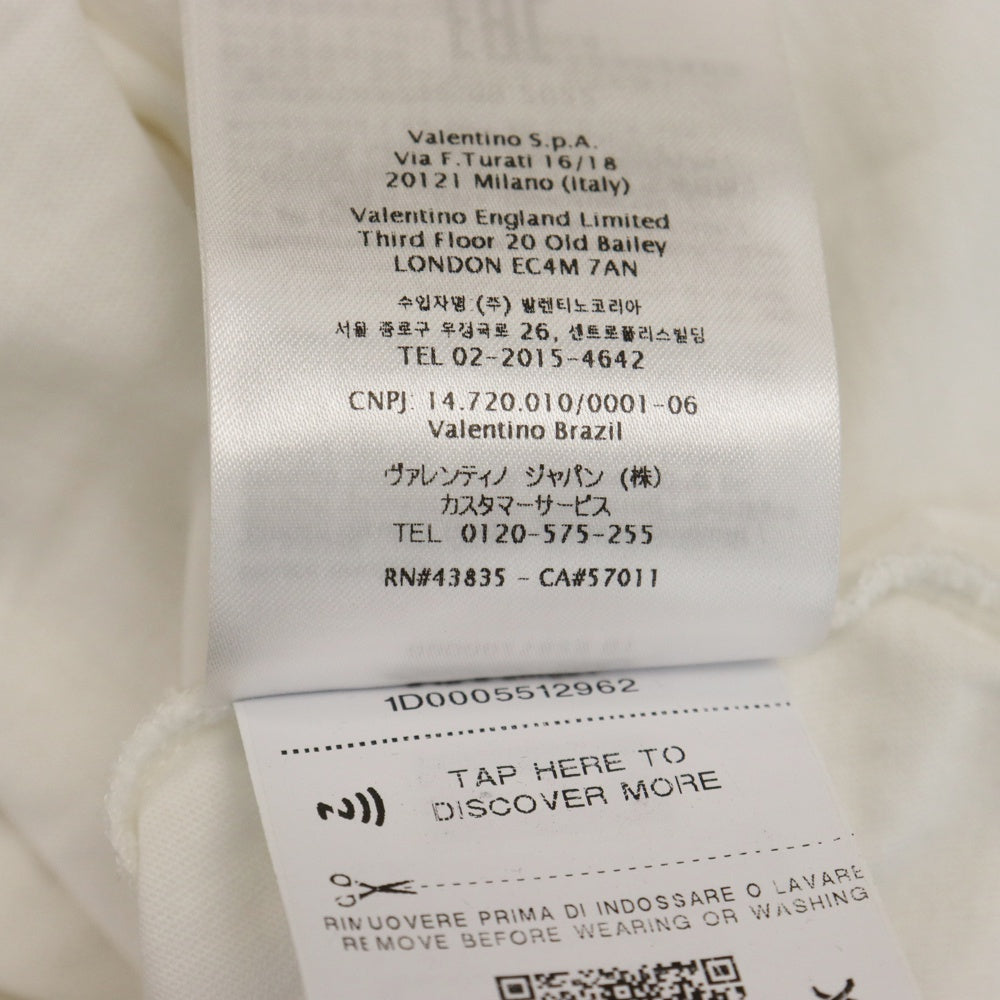 VALENTINO(ヴァレンチノ) 22SS スパンコールロゴ半袖Tシャツ ホワイト レディース 2B3MG20V7T7