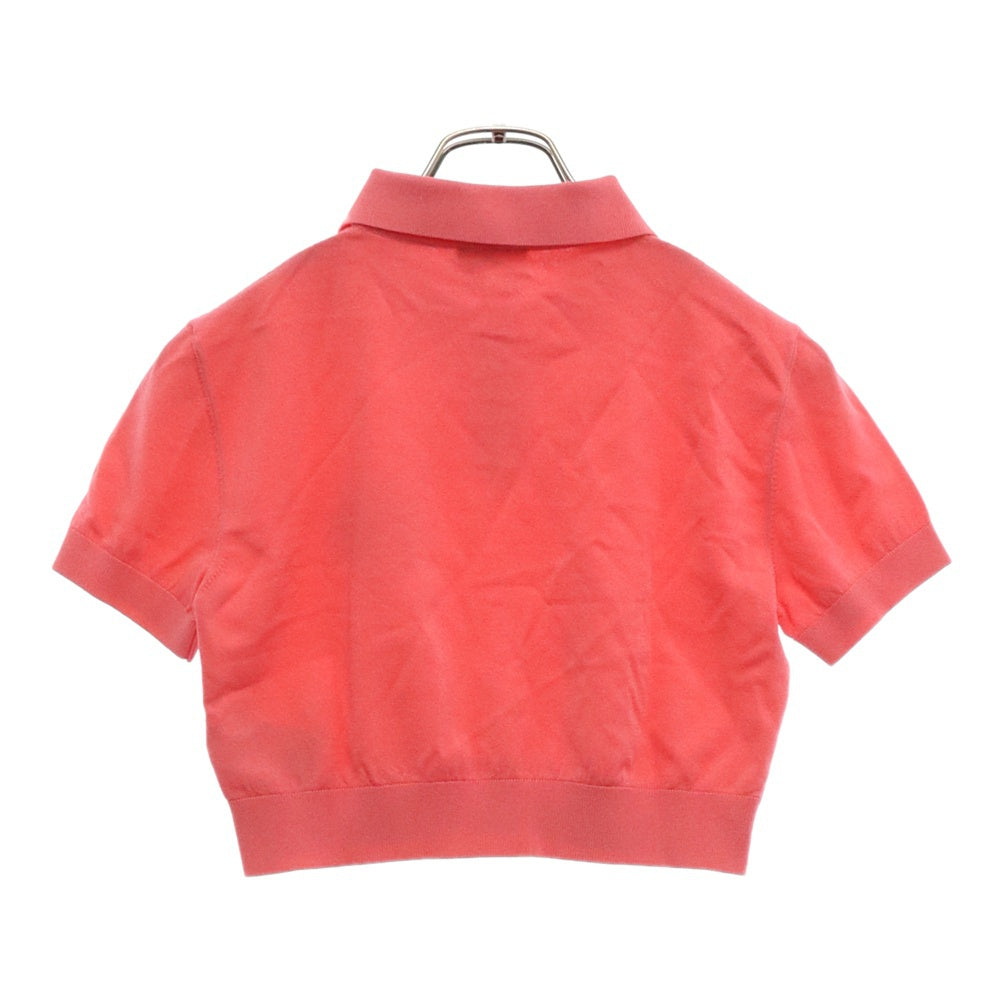 FENDI(フェンディ) ロゴジャガード ニット半袖ポロシャツ レディース キッズサイズ ピンク JFG127 AMII 12A