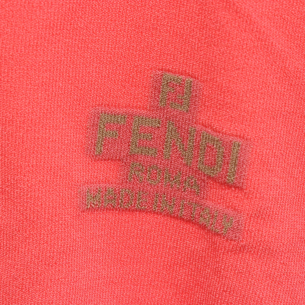 FENDI(フェンディ) ロゴジャガード ニット半袖ポロシャツ レディース キッズサイズ ピンク JFG127 AMII 12A