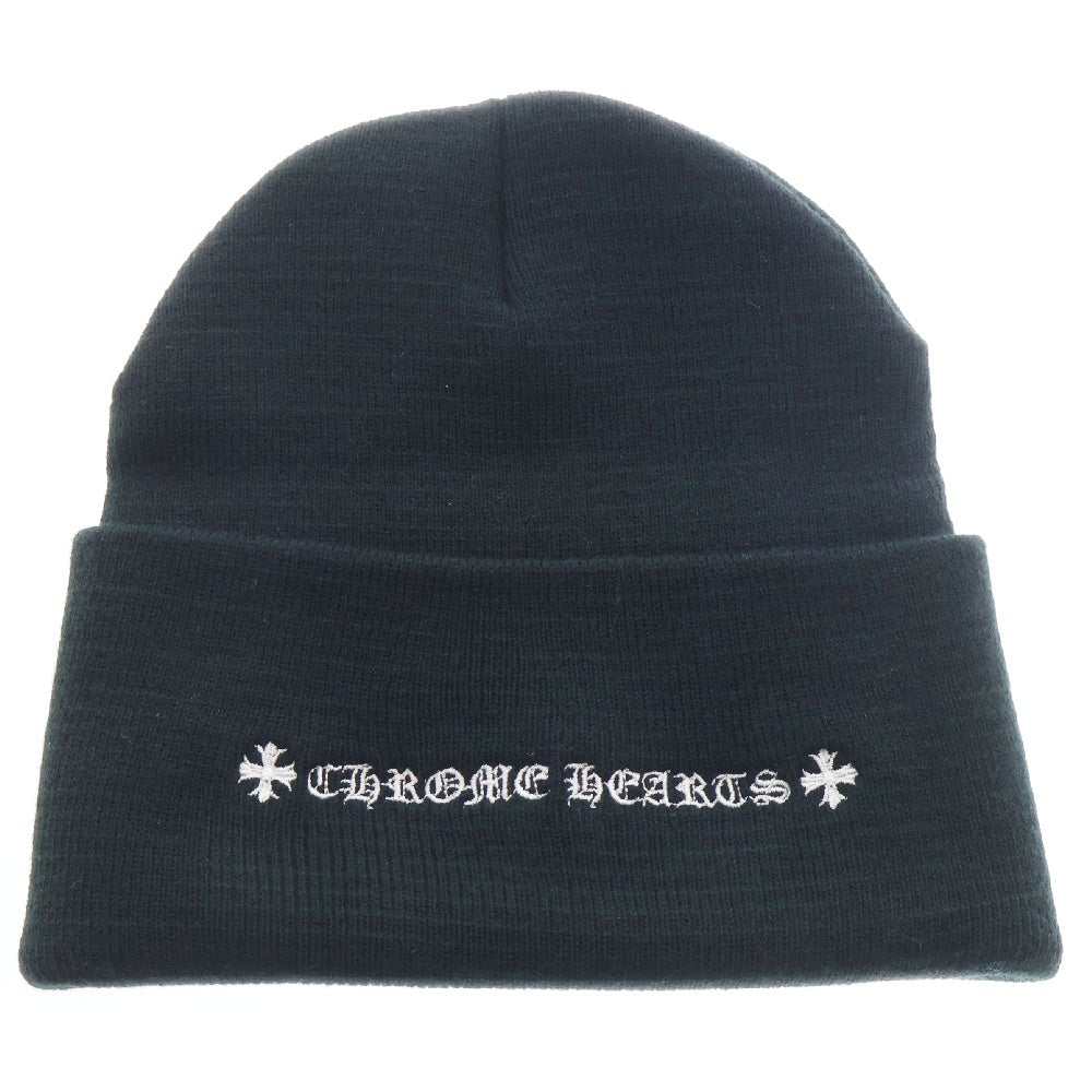 CHROME HEARTS(クロムハーツ) WATCH CAP ワッチキャップ CHロゴ刺繍ビーニー ニットキャップ 帽子 ブラック