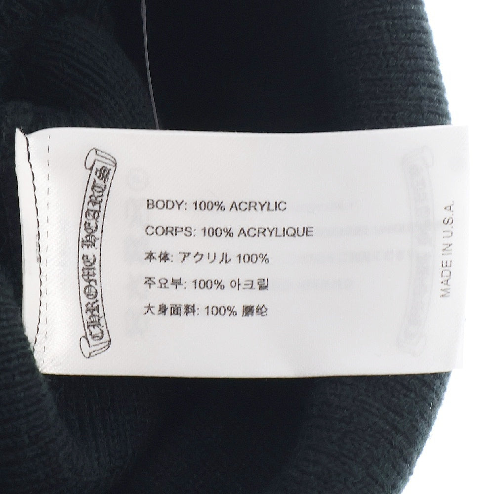 CHROME HEARTS(クロムハーツ) WATCH CAP ワッチキャップ CHロゴ刺繍ビーニー ニットキャップ 帽子 ブラック