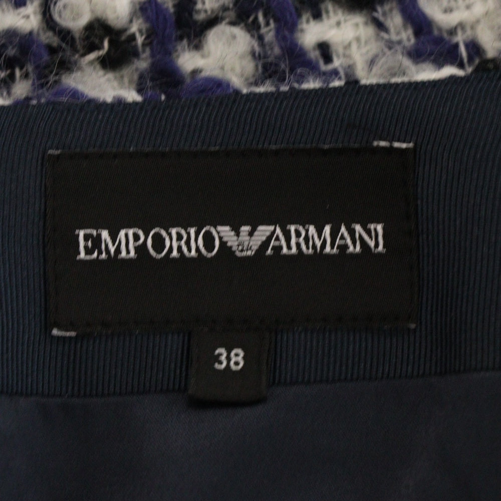 EMPORIO ARMANI(エンポリオアルマーニ) High-waist mini skirt 6K2N62 2NJNZ レディース ハイウエスト ミニスカート ホワイト/ネイビー
