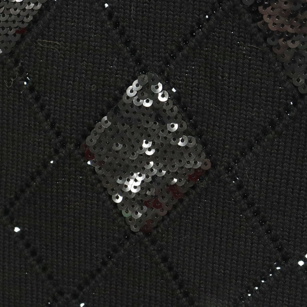EMPORIO ARMANI(エンポリオアルマーニ) スパンコール ハイネック ノースリーブニット レディース 6K2KT1 2M21Z ブラック