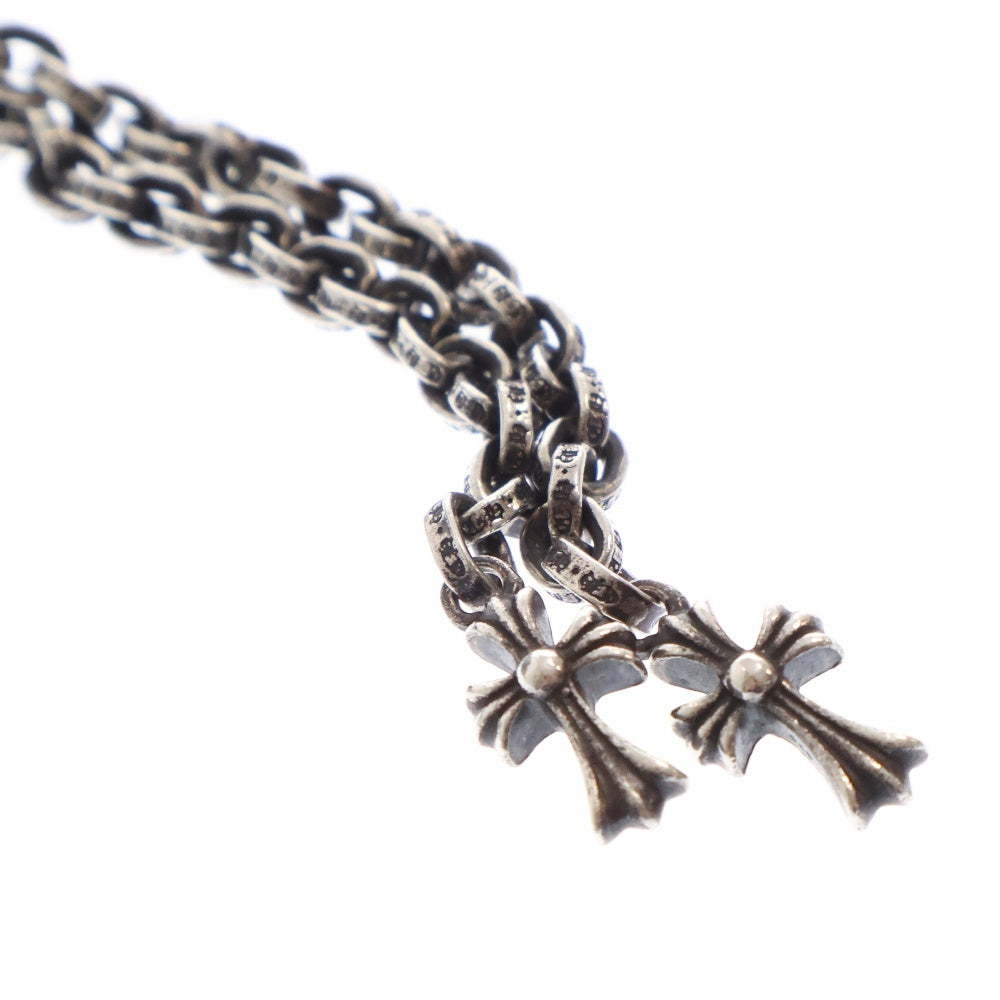 CHROME HEARTS(クロムハーツ) 3 SIDE ZIP 3サイドジップ サイドピラミッドスタッズレザーウォレット財布 ブラック