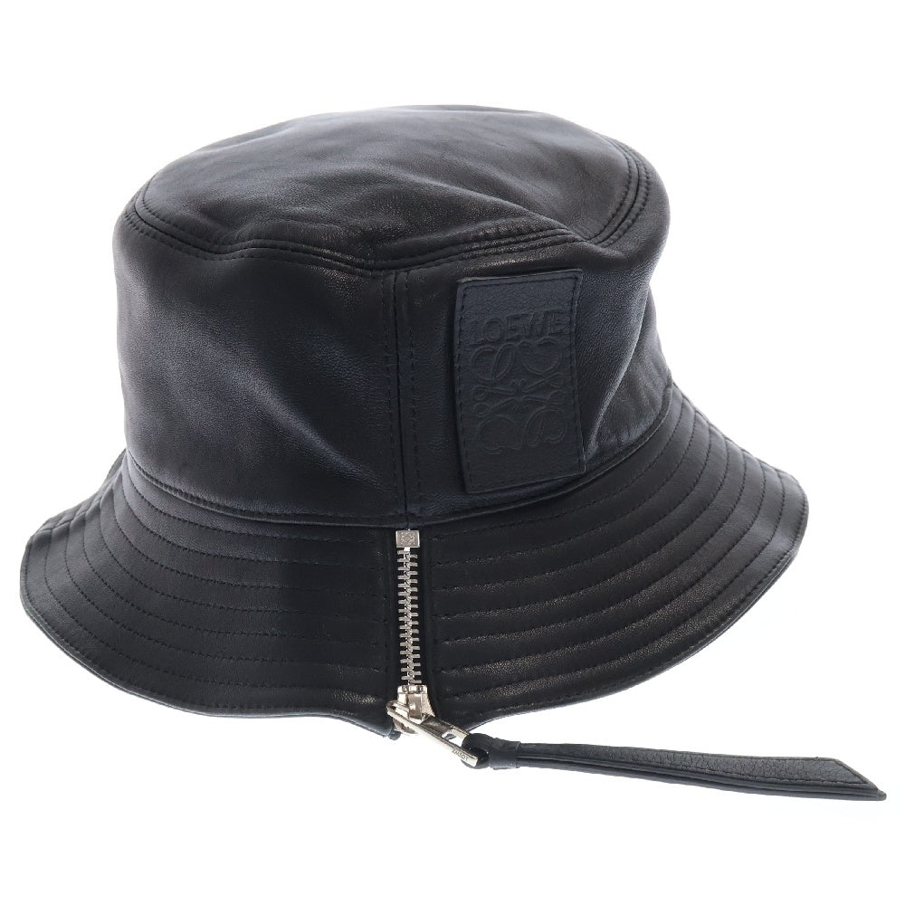 LOEWE(ロエベ) FISHEMAN HAT フィッシャーマン ハット レザーバケットハット ブラック 112.10.010