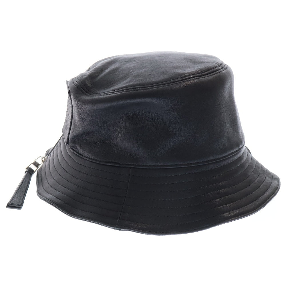 LOEWE(ロエベ) FISHEMAN HAT フィッシャーマン ハット レザーバケットハット ブラック 112.10.010