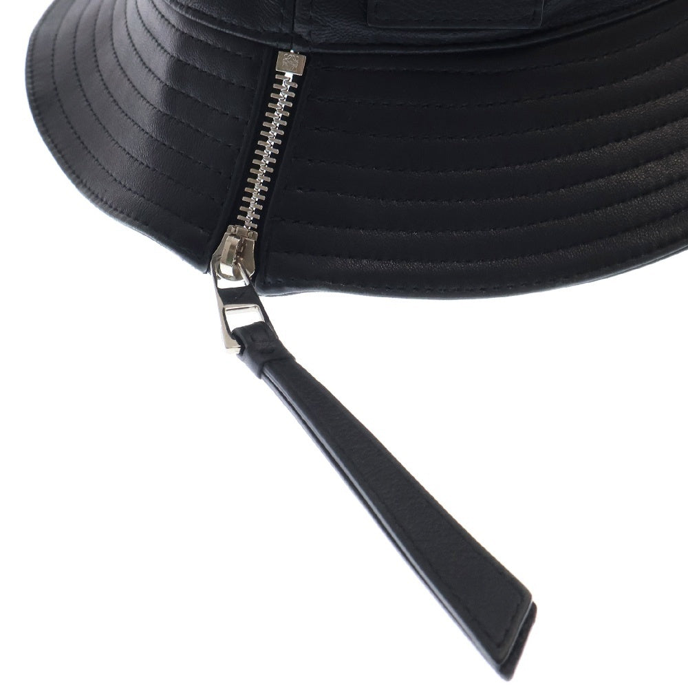 LOEWE(ロエベ) FISHEMAN HAT フィッシャーマン ハット レザーバケットハット ブラック 112.10.010