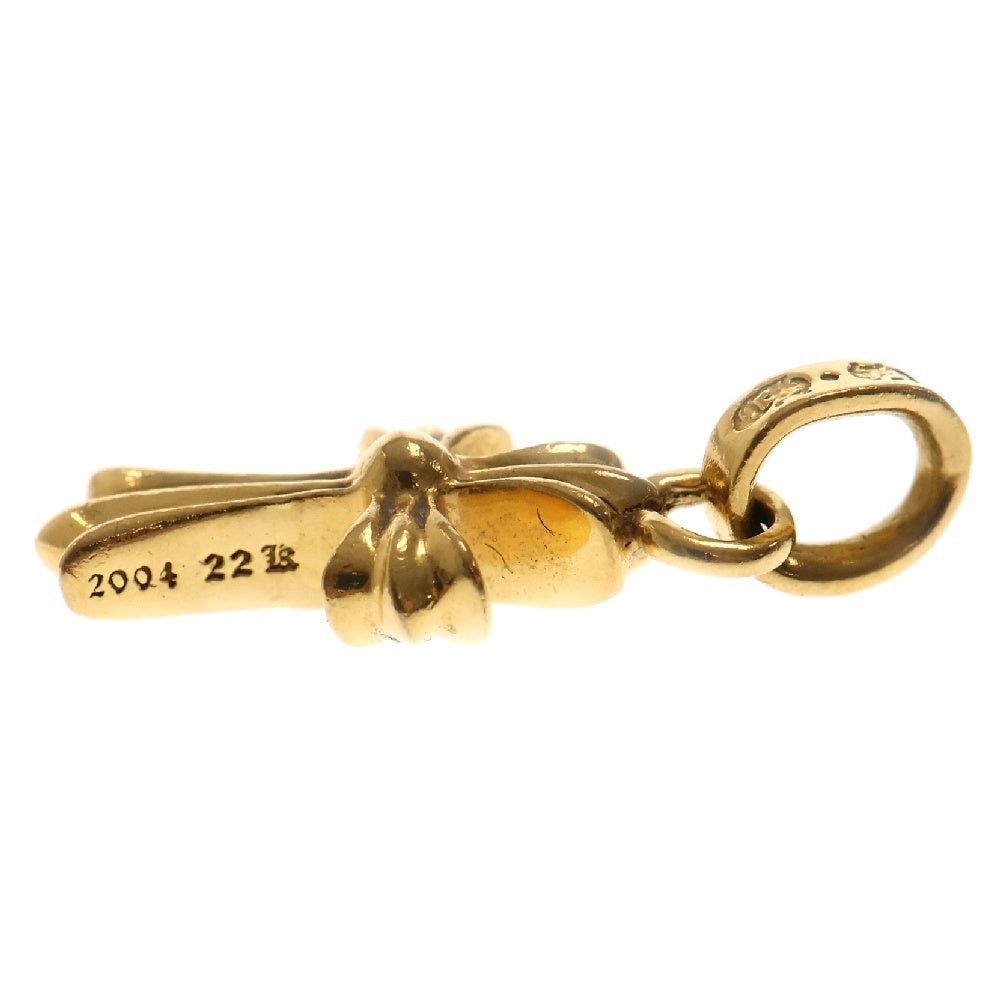 CHROME HEARTS(クロムハーツ) 22K CRS BBYFAT AFTER DMND ベイビーファット アフターPAVEダイヤ チャーム ゴールドネックレストップ