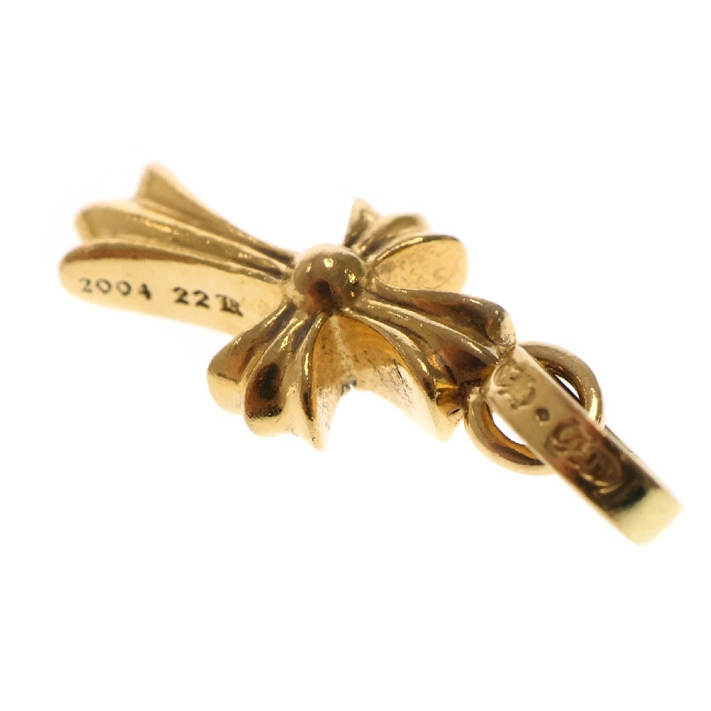CHROME HEARTS(クロムハーツ) 22K CRS BBYFAT AFTER DMND ベイビーファット アフターPAVEダイヤ チャーム ゴールドネックレストップ