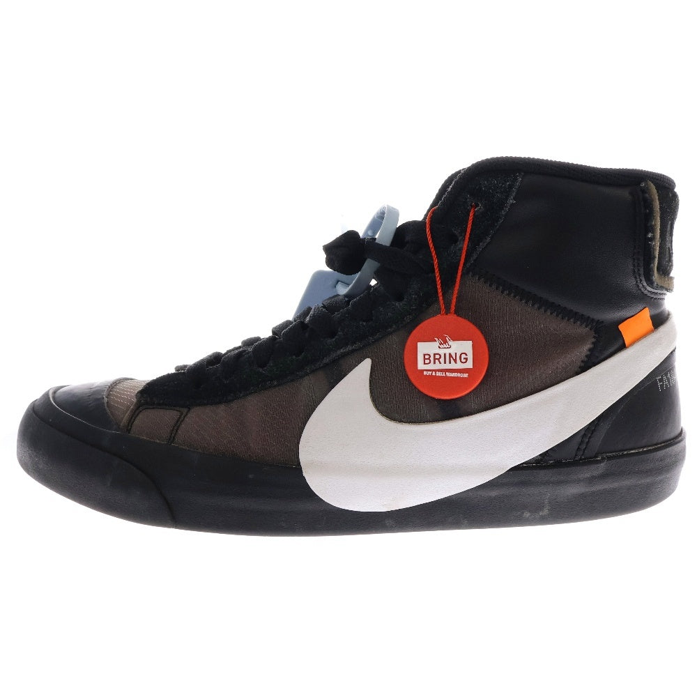 NIKE(ナイキ) ×OFF-WHITE BLAZER STUDIO MID GRIM REAPER ブレーザースタジオ ミッドグリムリーパー ミッドカットスニーカー ブラック US7/25cm AA3832-001