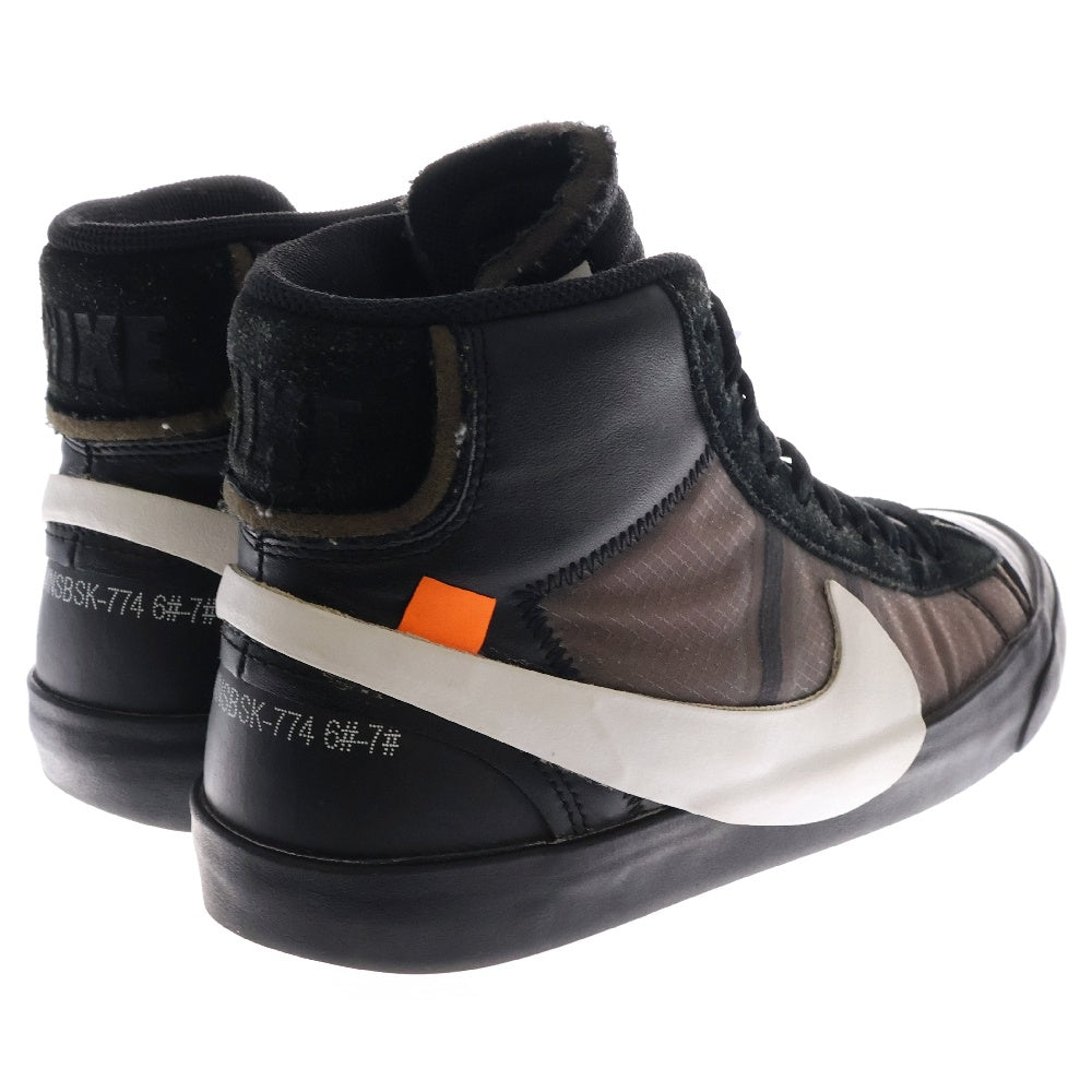 NIKE(ナイキ) ×OFF-WHITE BLAZER STUDIO MID GRIM REAPER ブレーザースタジオ ミッドグリムリーパー ミッドカットスニーカー ブラック US7/25cm AA3832-001