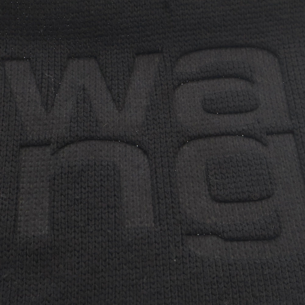ALEXANDER WANG(アレキサンダーワン) フロントロゴ ニットマフラー ブラック 4KC4239058