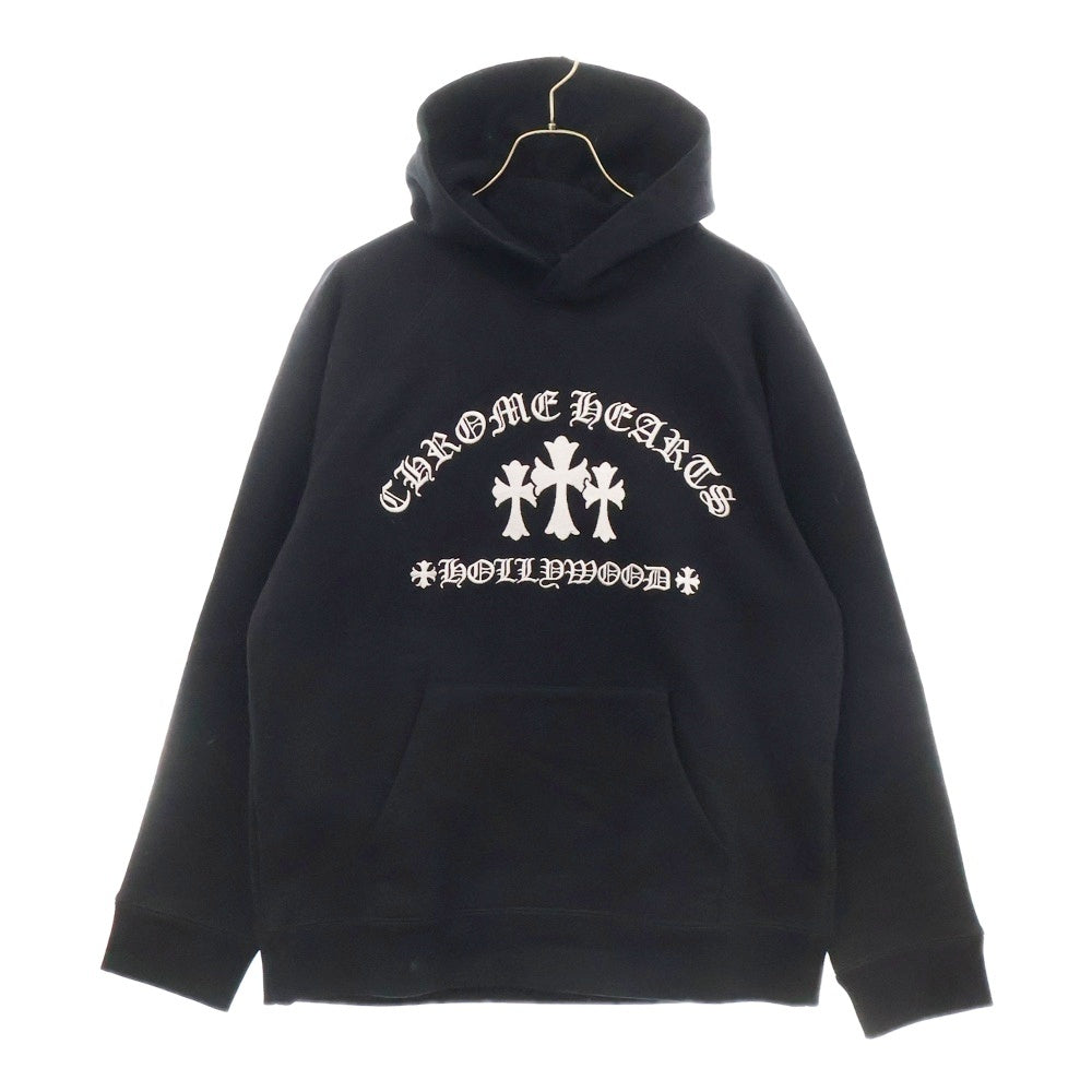 CHROME HEARTS(クロムハーツ) Y NOT Cemetery Cross Pullover Hoodie ワイノット セメタリークロス プルオーバーフーディ スウェットパーカー ブラック