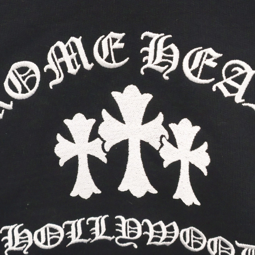 CHROME HEARTS(クロムハーツ) Y NOT Cemetery Cross Pullover Hoodie ワイノット セメタリークロス プルオーバーフーディ スウェットパーカー ブラック