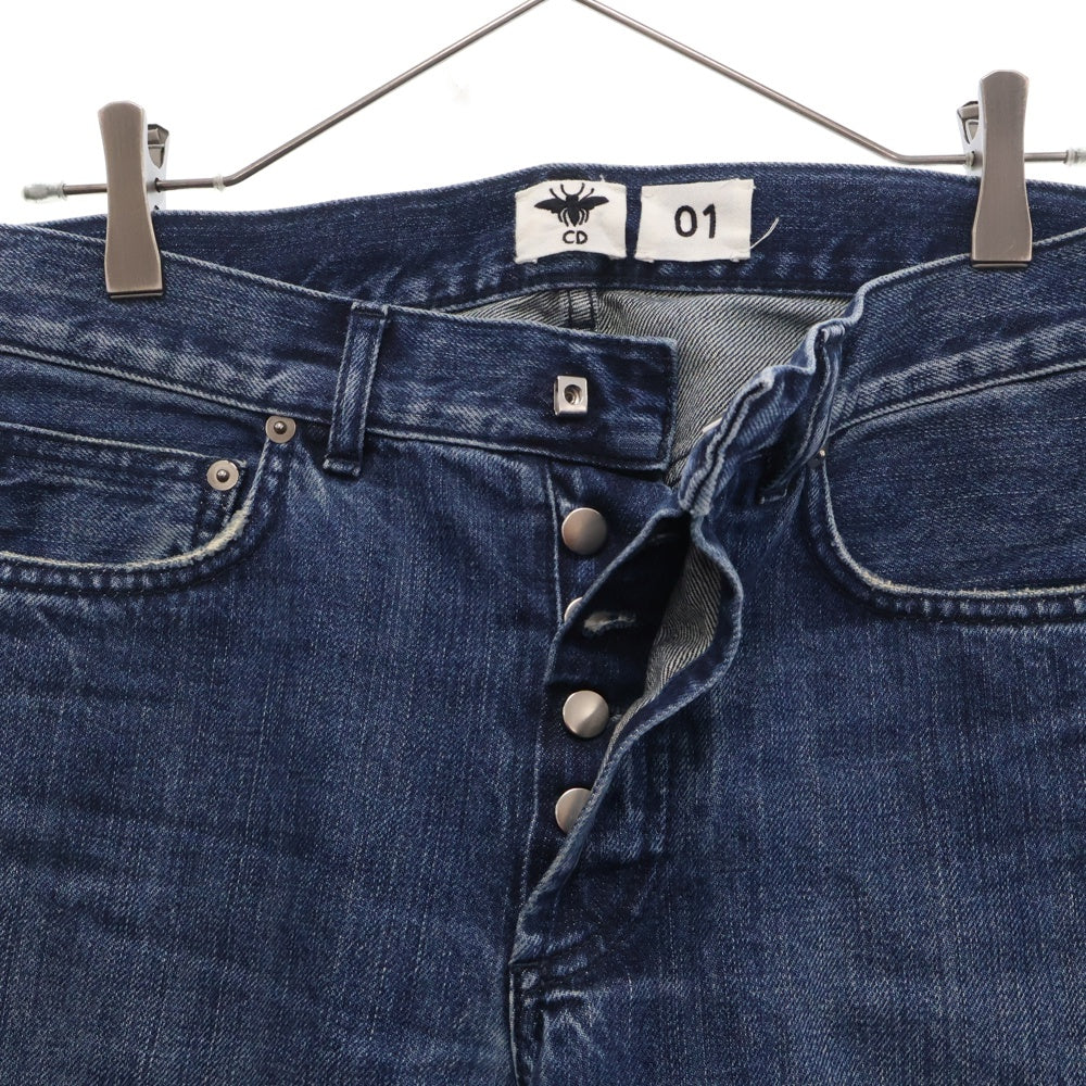Christian Dior(クリスチャンディオール) カットオフボーイズデニムパンツ セルビッジロゴ入り インディゴ 912P01A3319