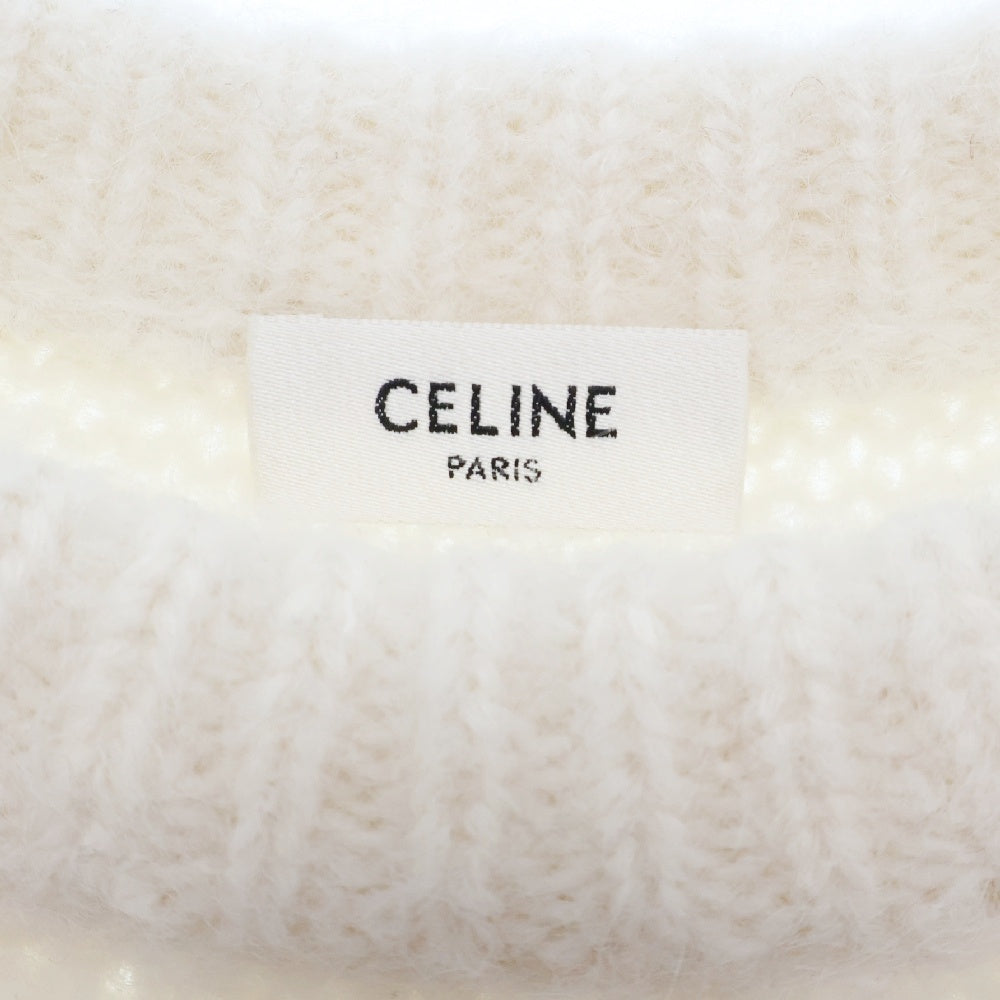 CELINE(セリーヌ) アルパカナイロン トリオンフ柄 クルーネックセーター レディース ホワイト 2AE0J798X