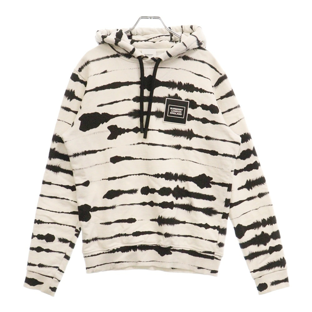 BURBERRY(バーバリー) 20AW Abstract Print Hoodie 総柄 プリント プルオーバーパーカー ホワイト 4563797