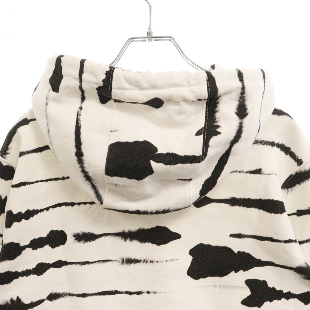 BURBERRY(バーバリー) 20AW Abstract Print Hoodie 総柄 プリント プルオーバーパーカー ホワイト 4563797