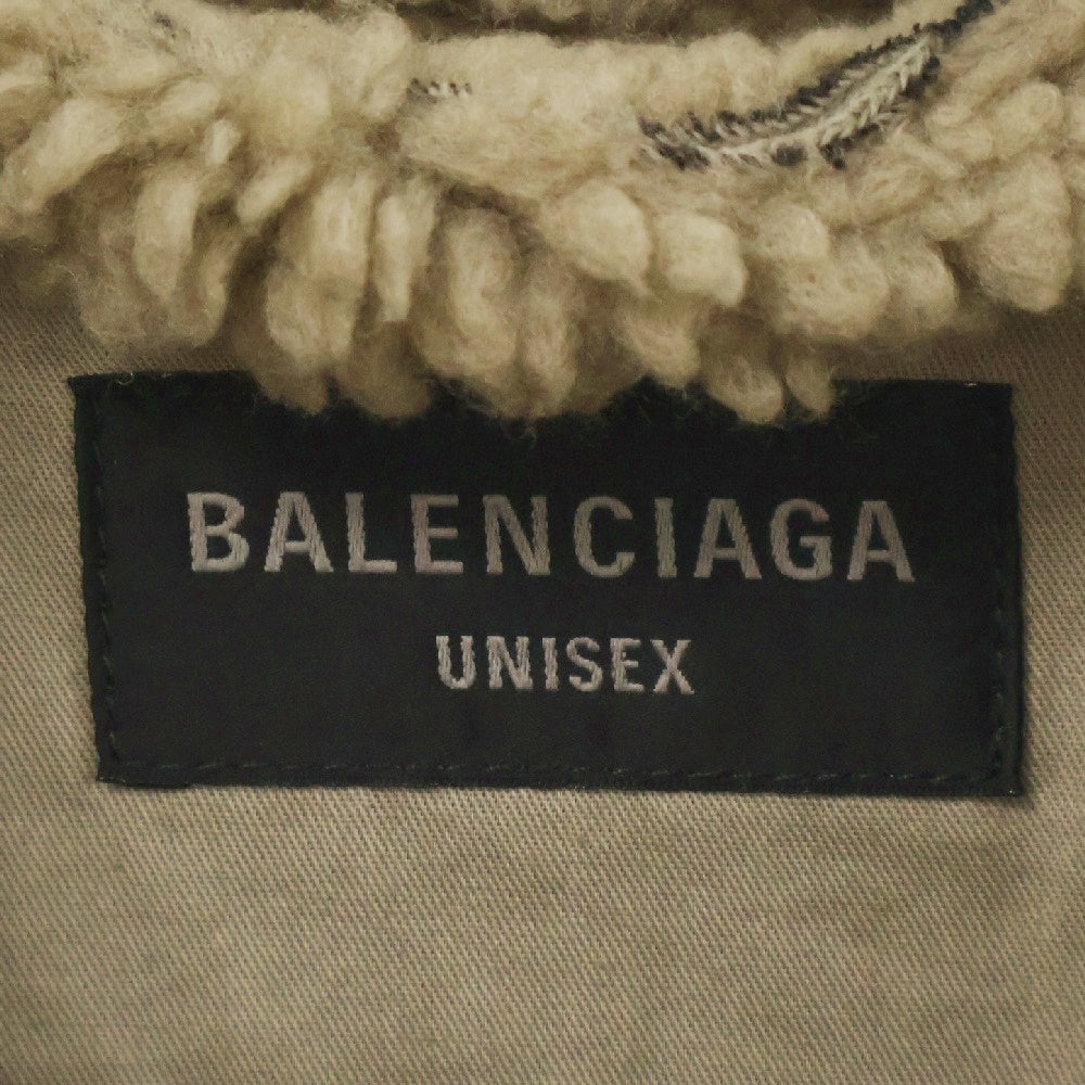BALENCIAGA(バレンシアガ) オーバーサイズ フェイクムートン フリース ボアジャケット ブルゾン ベージュ 704464 TM026