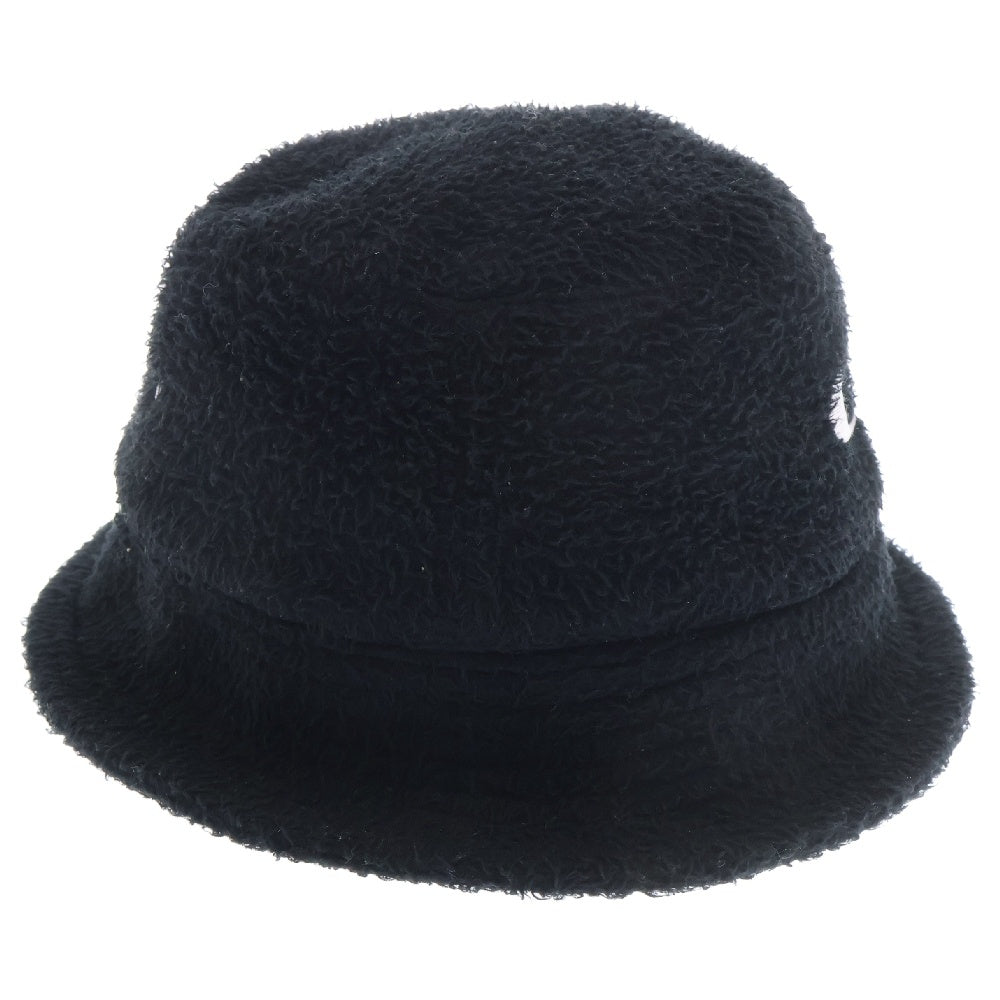 BALENCIAGA(バレンシアガ) 24AW Fleece Bucket Hat ロゴ刺繍 フリース バケットハット ブラック 808397 4E7B3