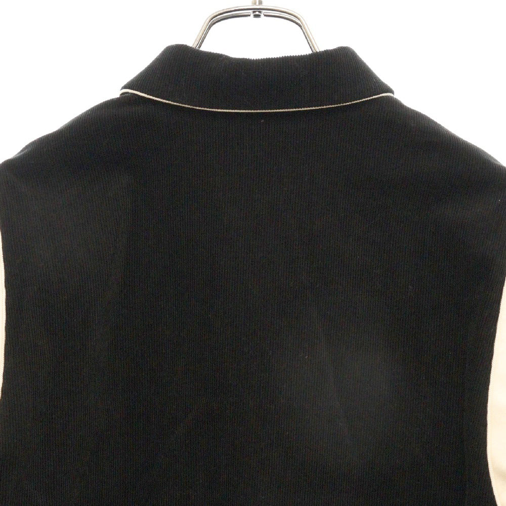 CELINE(セリーヌ) コーデュロイ テディジャケット サテン切替 ブラック 2V191865D