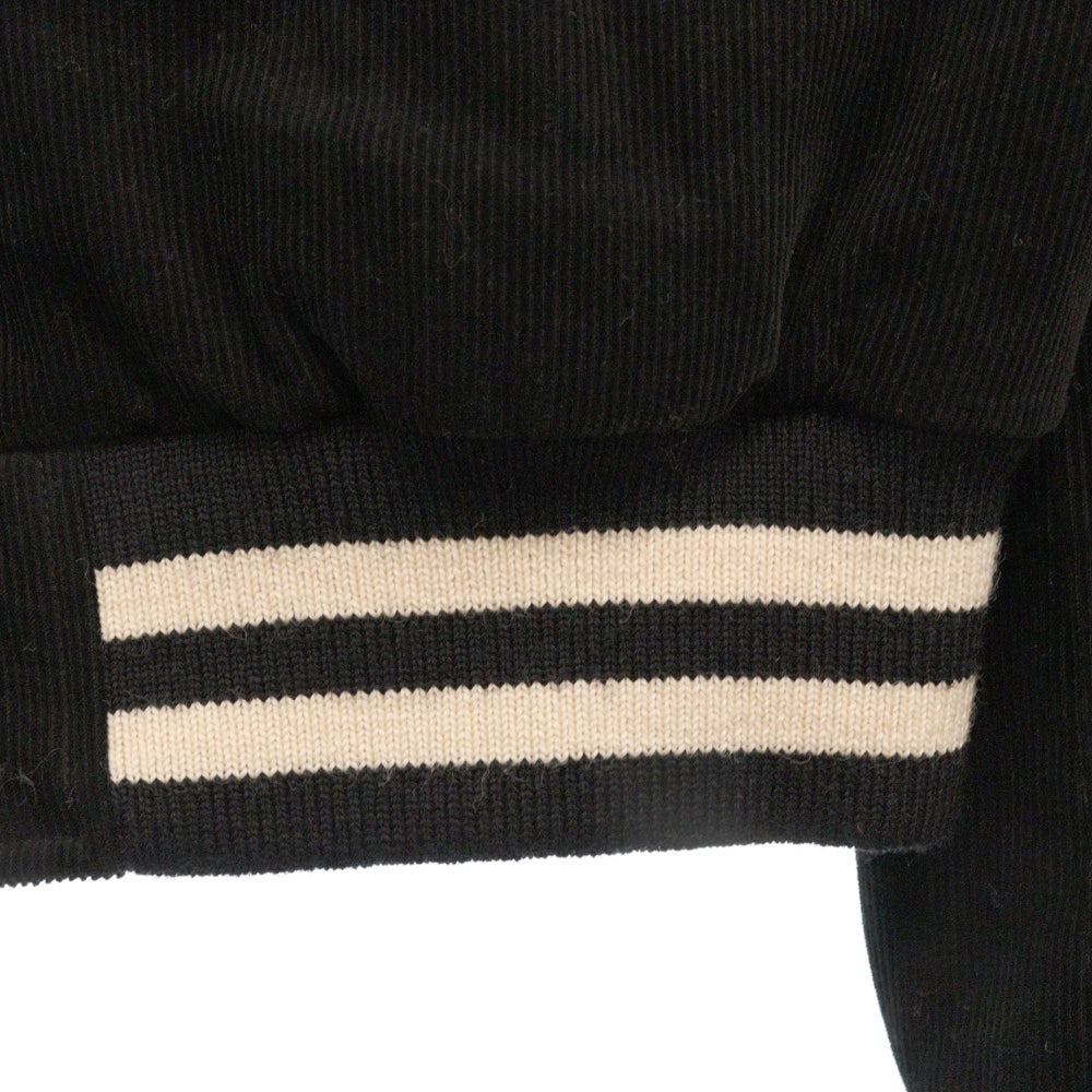 CELINE(セリーヌ) コーデュロイ テディジャケット サテン切替 ブラック 2V191865D
