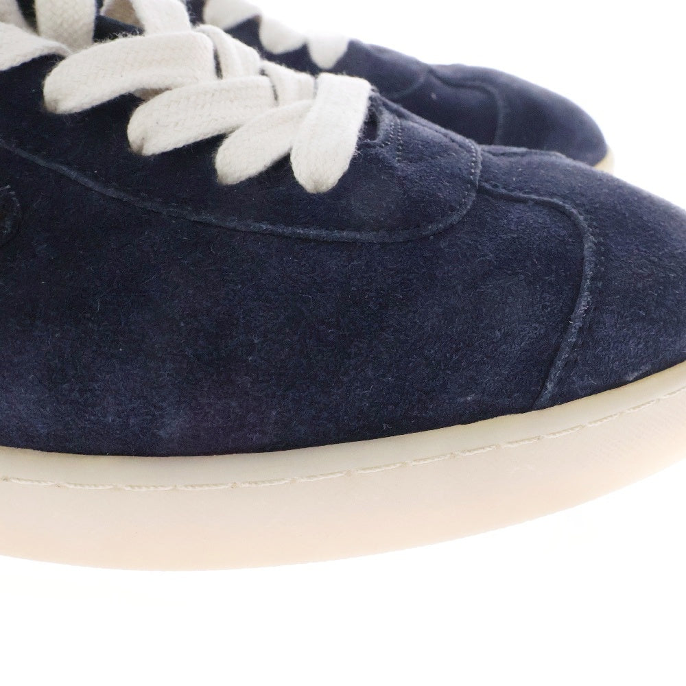 PRADA(プラダ) 三角ロゴプレート スエード ローカットスニーカー ネイビー 2EE394
