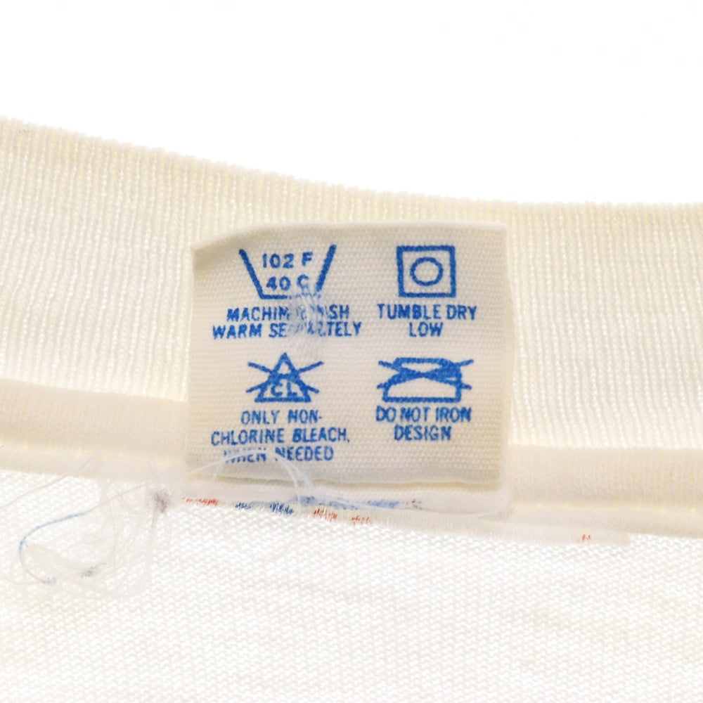 VINTAGE(ヴィンテージ) 80s Chicago Bulls Championタグ 総柄プリント クルーネック 半袖Tシャツ ホワイト