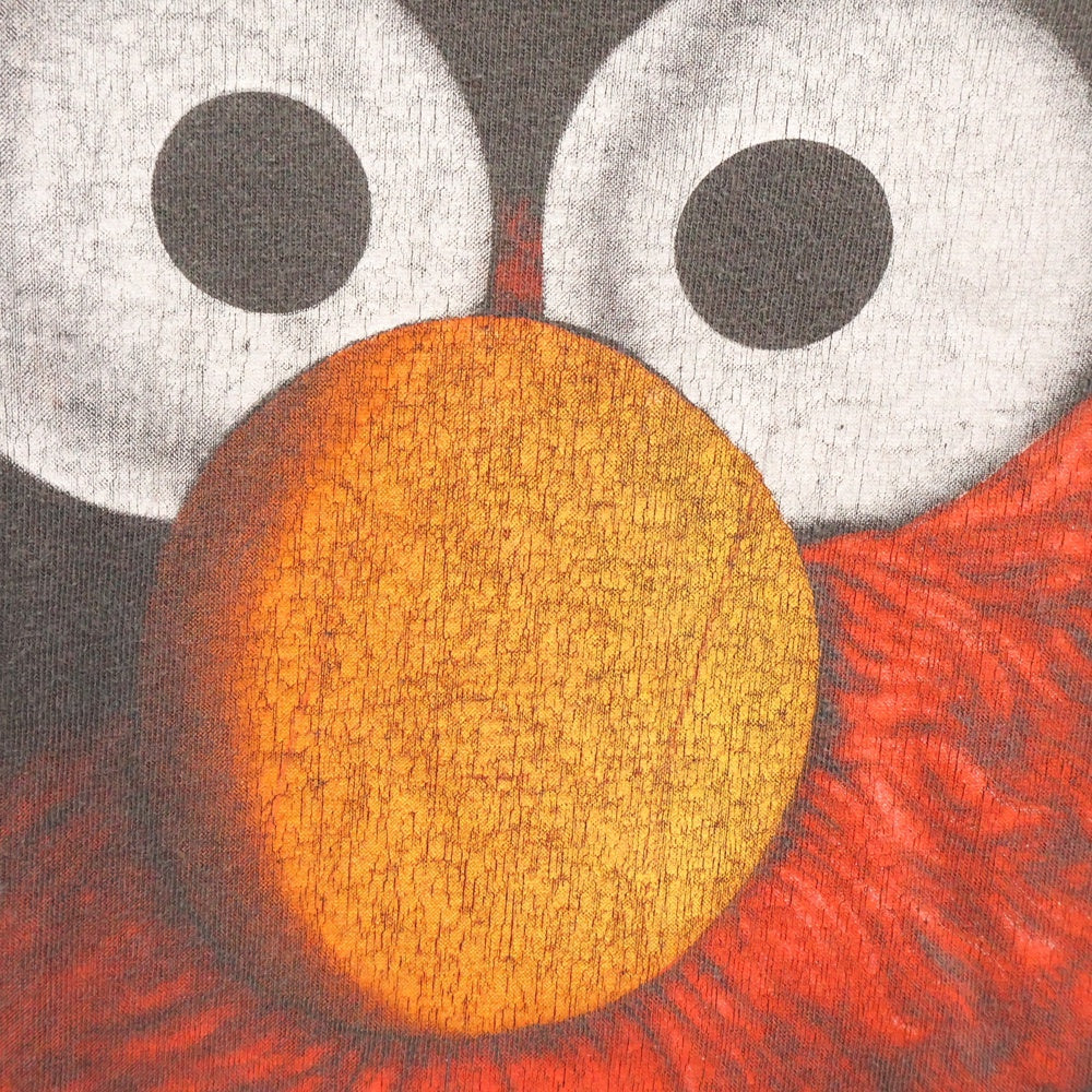 VINTAGE(ヴィンテージ) 90s ELMO エルモ ホラー 両面プリント クルーネック 半袖tシャツ ブラック