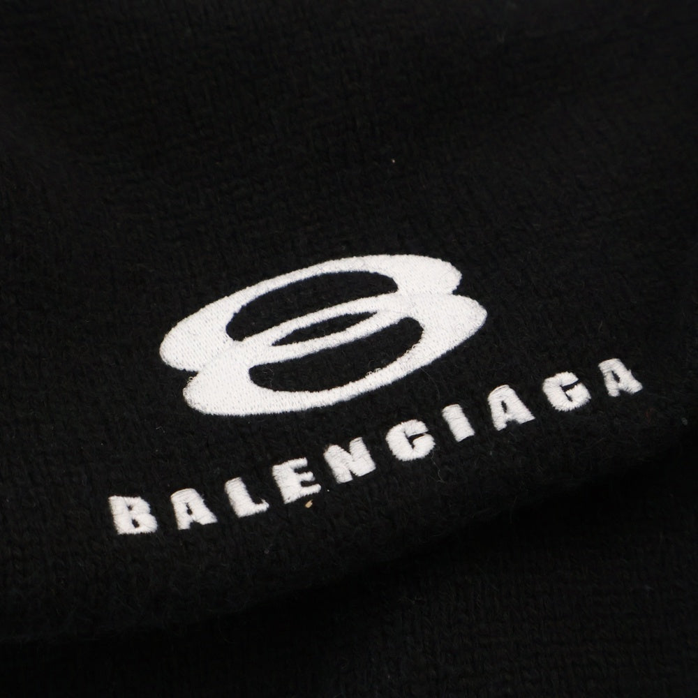 BALENCIAGA(バレンシアガ) 刺繍ロゴ カシミヤ クルーネック ニット ブラック 770830 T4141