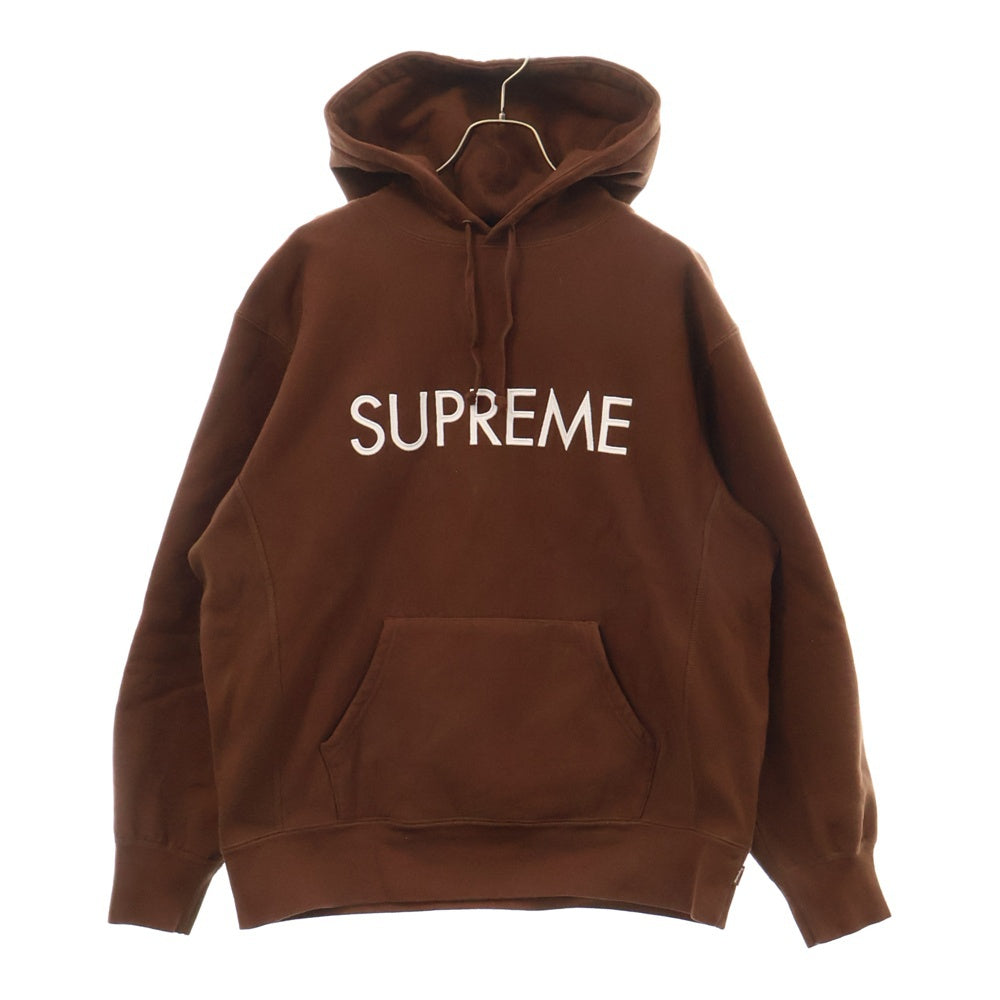 SUPREME(シュプリーム) 22AW Capital Hooded Sweatshirt キャピタル フーデッド スウェットシャツ プルオーバーパーカー ブラウン