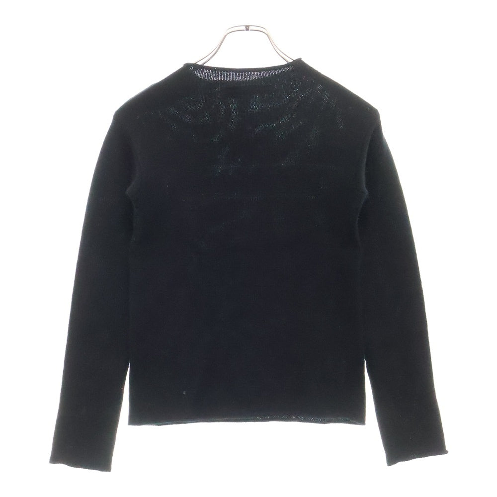 Christian Dior(クリスチャンディオール) 24SS レディース フロントロゴ ショルダーボタン カシミヤ ニット セーター ブラック 244S94AM054