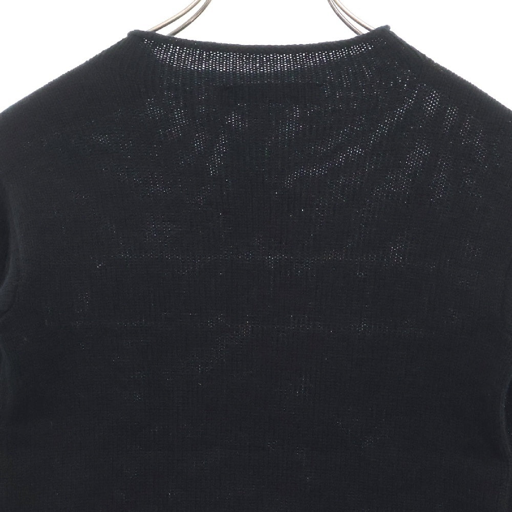 Christian Dior(クリスチャンディオール) 24SS レディース フロントロゴ ショルダーボタン カシミヤ ニット セーター ブラック 244S94AM054