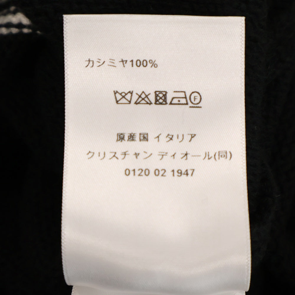 Christian Dior(クリスチャンディオール) 24SS レディース フロントロゴ ショルダーボタン カシミヤ ニット セーター ブラック 244S94AM054